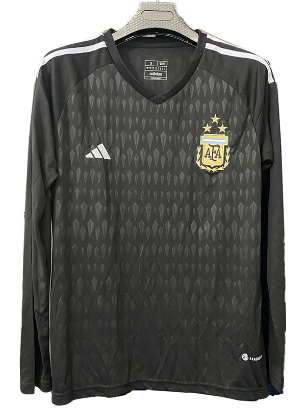 Argentina maglia da portiere nera uniforme da calcio kit da calcio da uomo top maglia sportiva 2023-2024